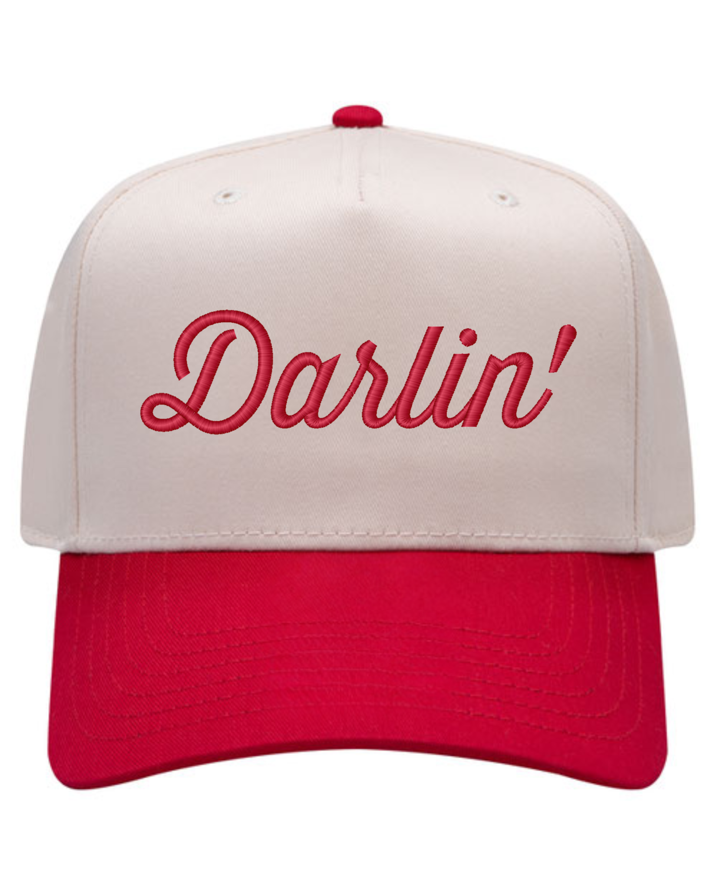 Darlin' Hat | Embroidered Hat | Two Toned Canvas Hat