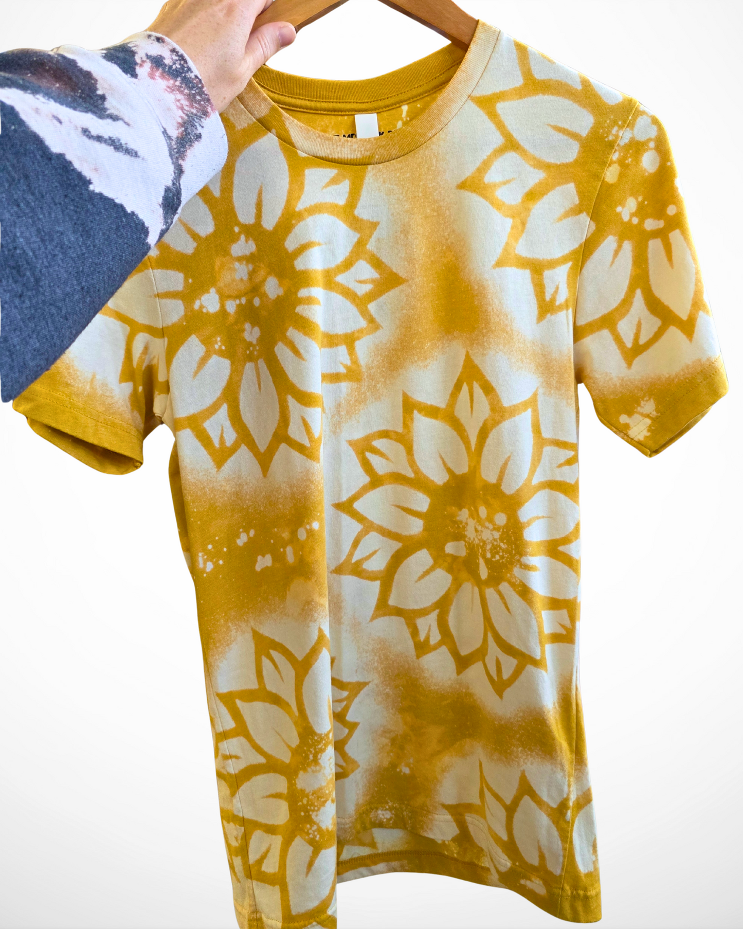 Sunflower T-Shirt | Hand Bleached Tee (RTS)