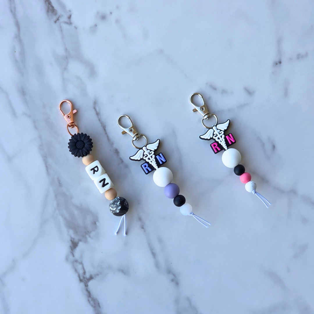 RN Mini Zipper Pull | Nurse Keychain | Nurse's Week Gift