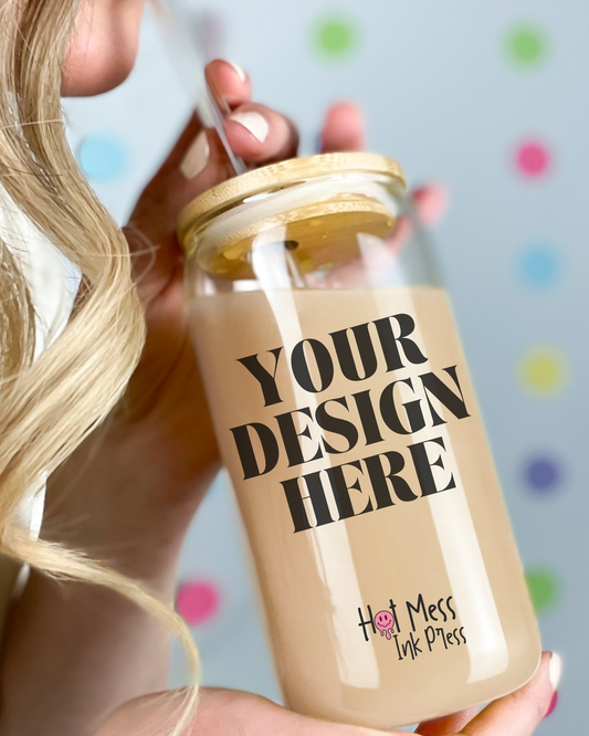 Custom Glass Cup | 16oz Glass Can