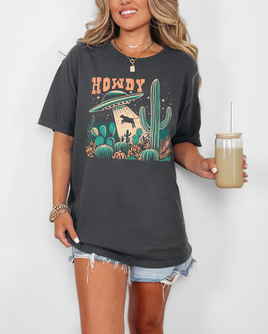Howdy Cow Abduction | Comfort Colors Tee