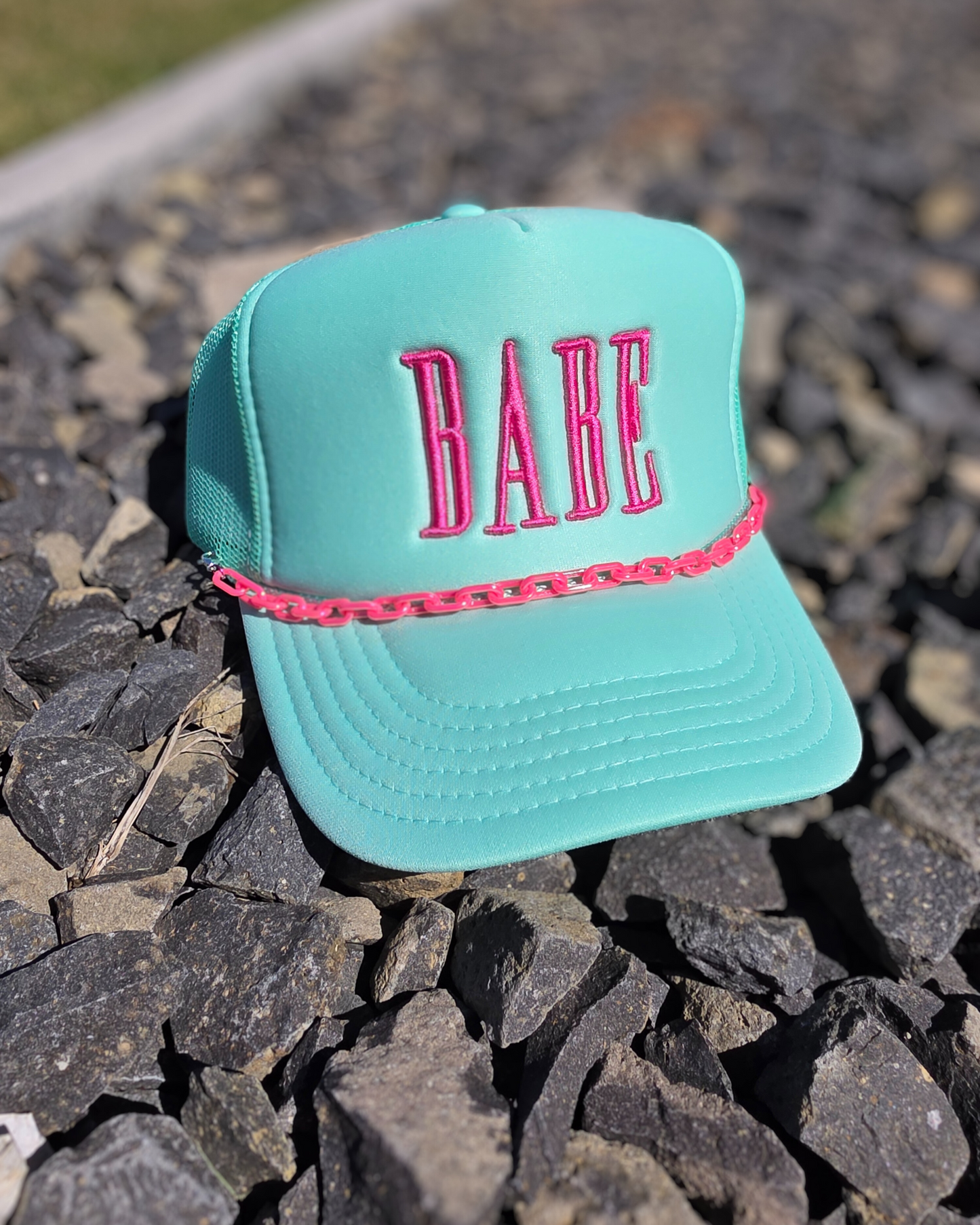 BABE Hat + Hat Chain | 3D Puff Embroidered Trucker Hat (RTS)