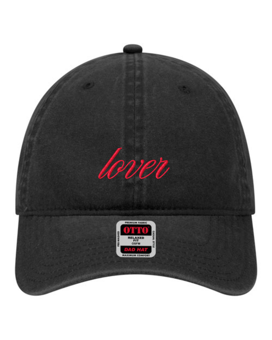 Lover Script Hat | Valentine's Embroidered Hat | Unstructured Dad Hat