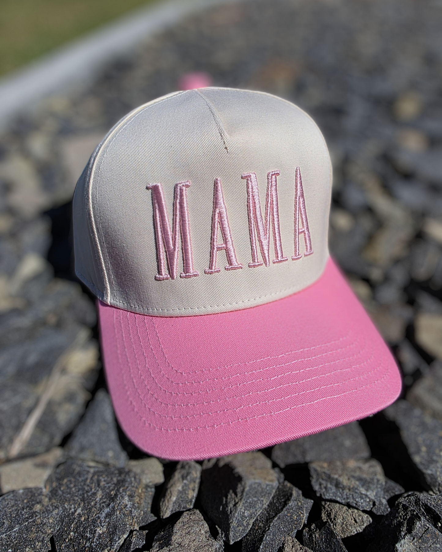 MAMA Hat | 3D Puff Embroidered Hat | Two Toned Canvas Hat (RTS)
