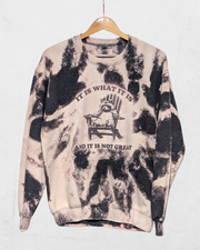 It Is What It Is Raccoon Reverse Dyed Crewneck Sweatshirt (RTS)