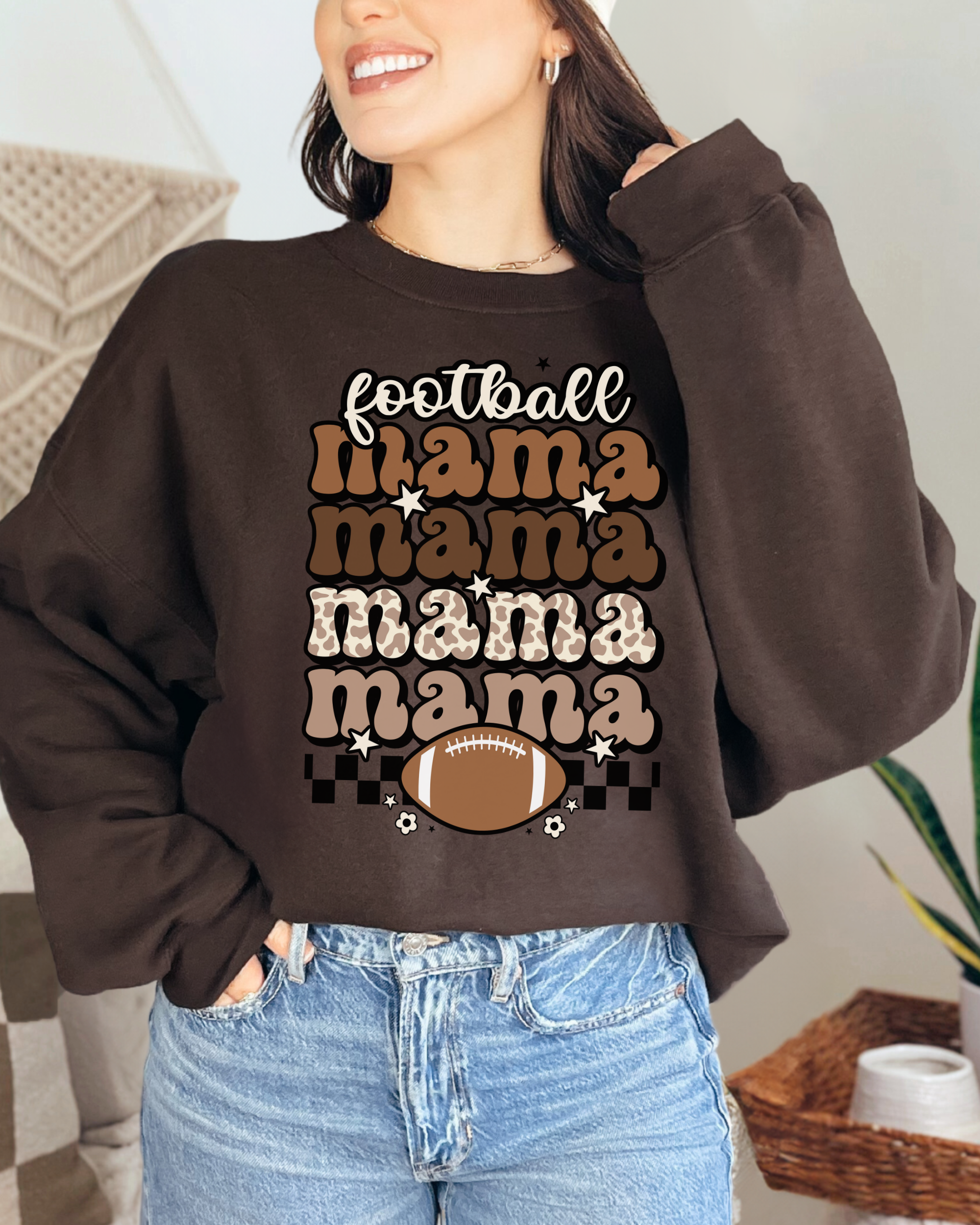 Football Mama Crewneck Sweatshirt