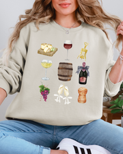 Charcuterie Wine Crewneck Sweatshirt