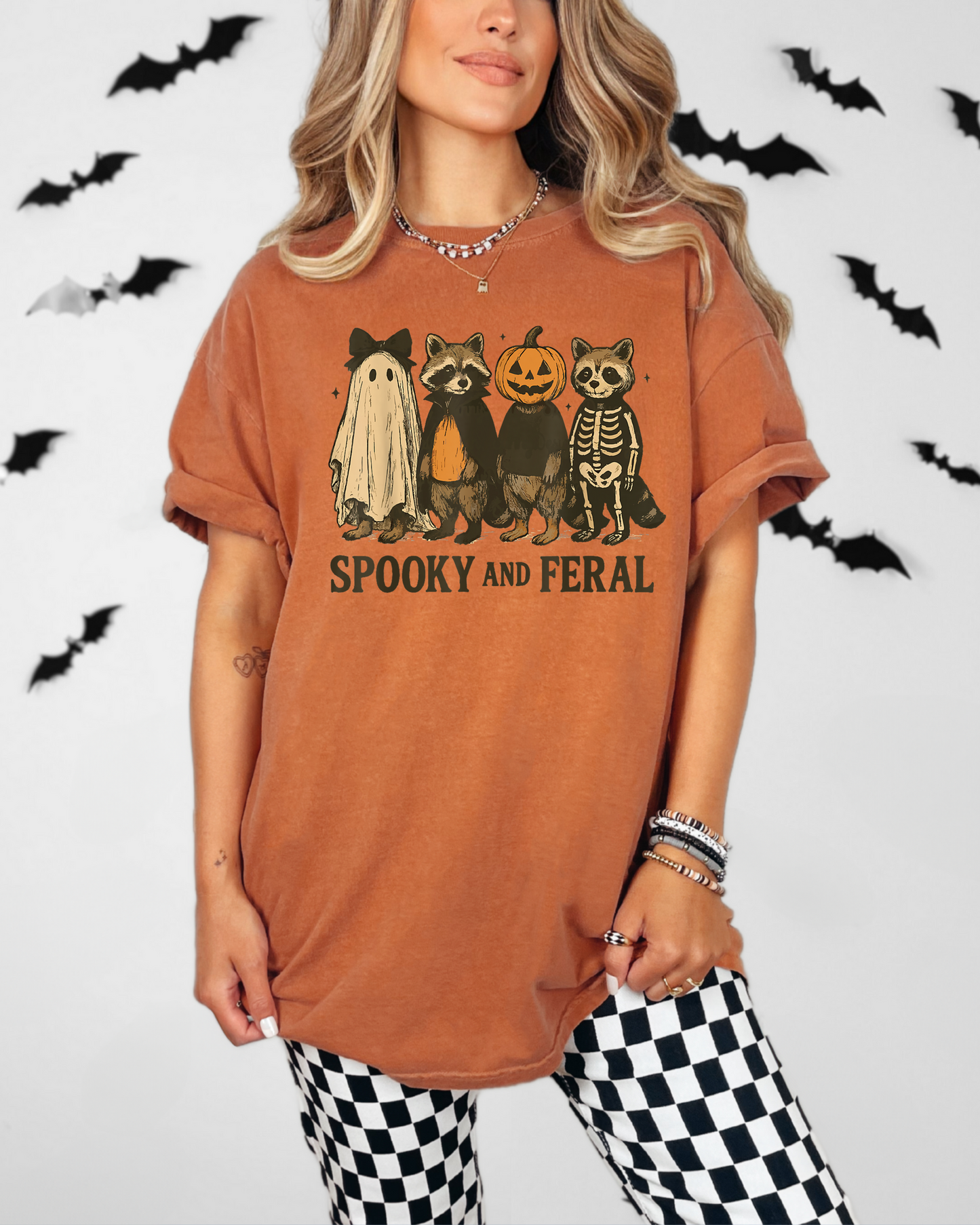 Spooky & Feral Raccoon Halloween Shirt | Comfort Colors Tee (RTS)
