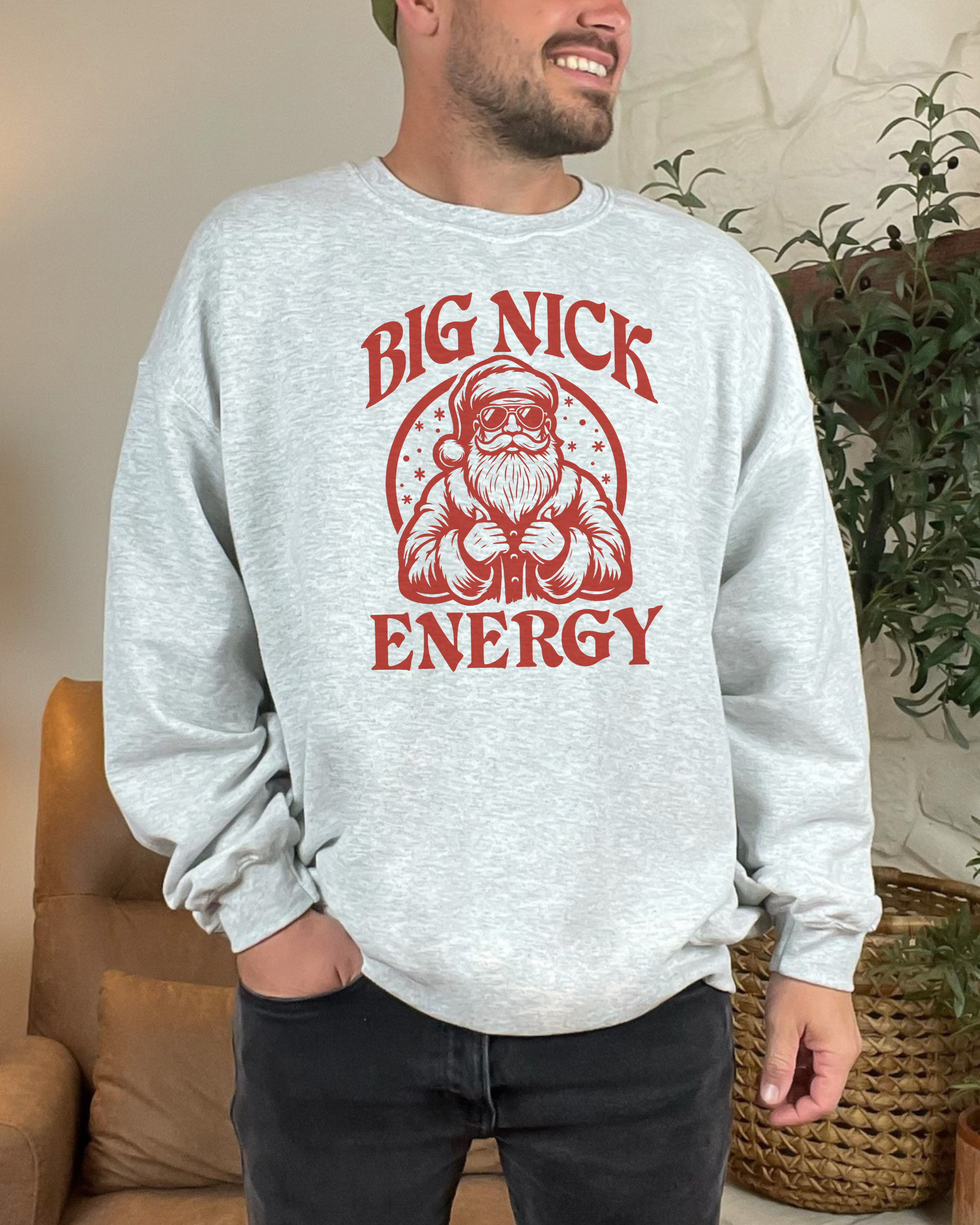 Big Nick Energy Christmas Crewneck Sweatshirt