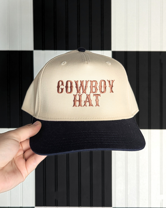 Cowboy Hat Embroidered Baseball Hat (RTS)