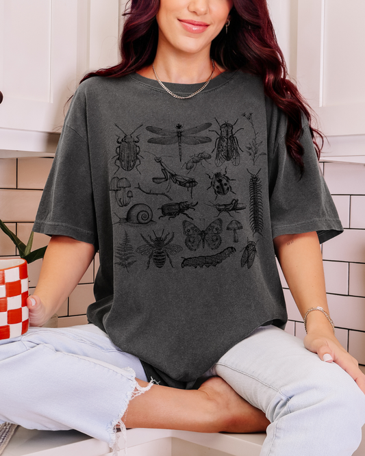 Monochrome Insects & Bugs T-Shirt | American Apparel Tee