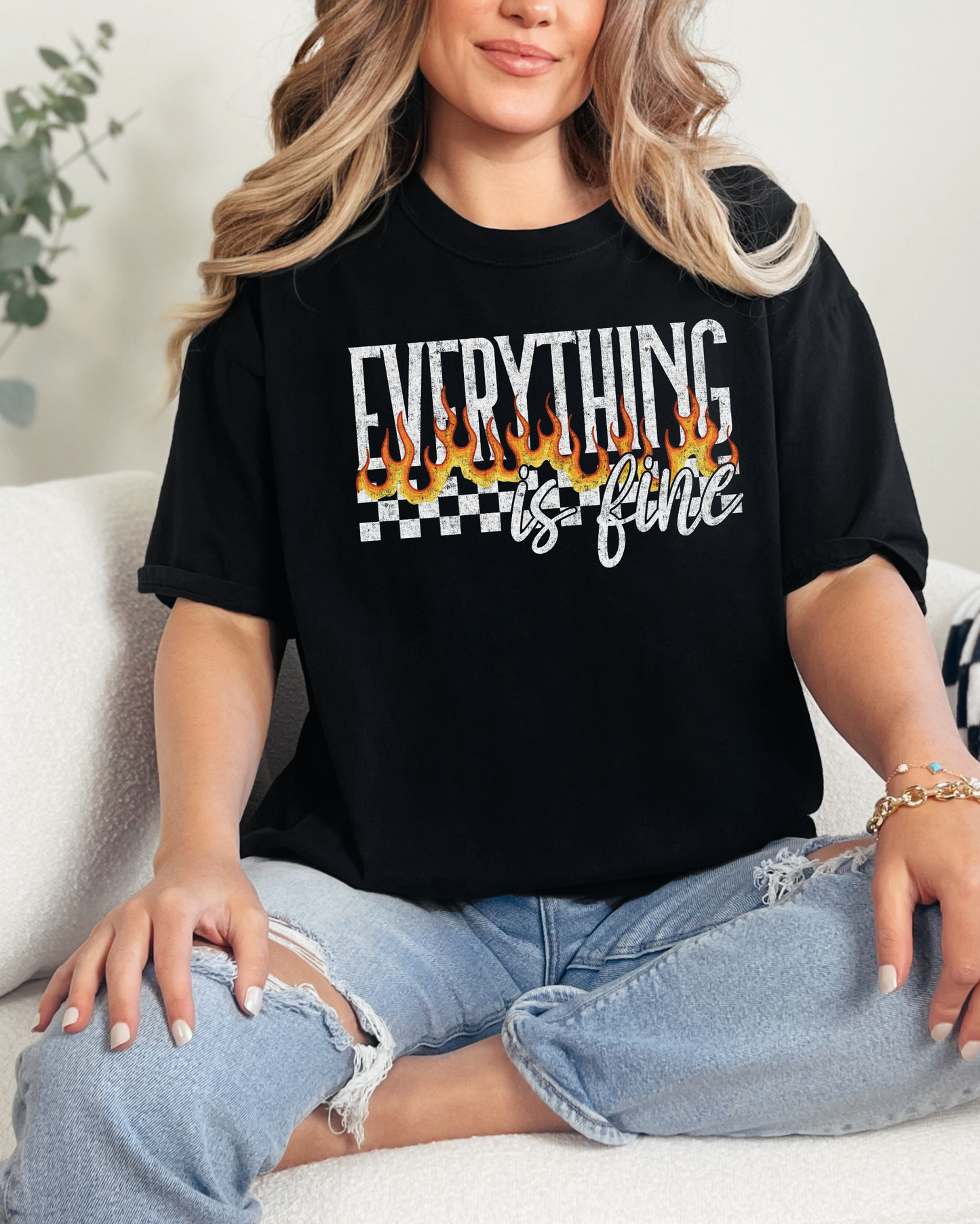 Everything is Fine Comfort Colors Tee (RTS)