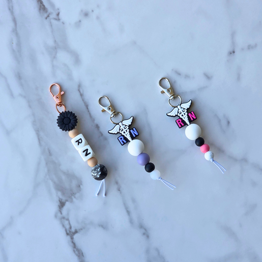 RN Mini Zipper Pull | Nurse Keychain | Nurse's Week Gift