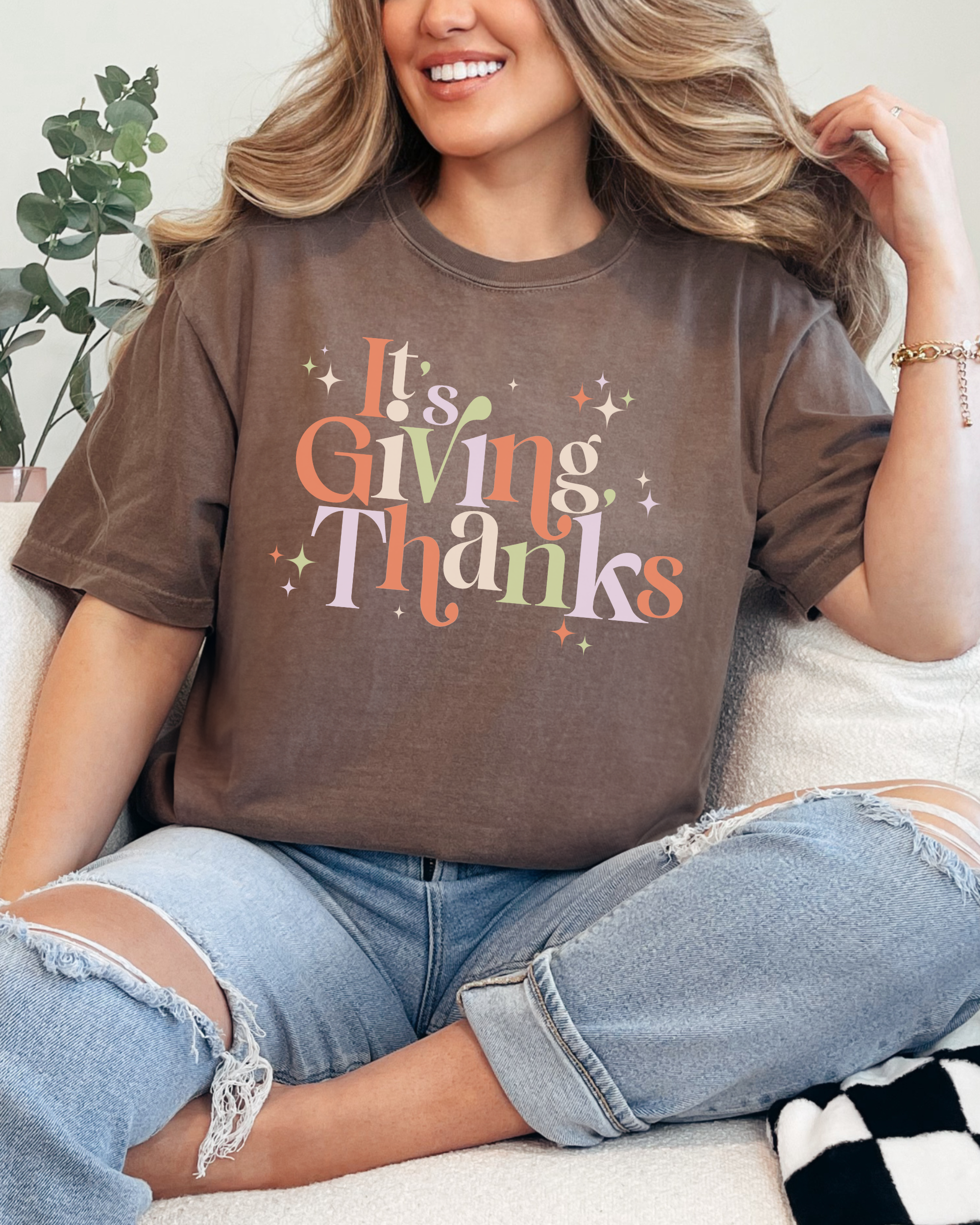 It's Giving *Thanks* Thanksgiving Comfort Colors T-Shirt