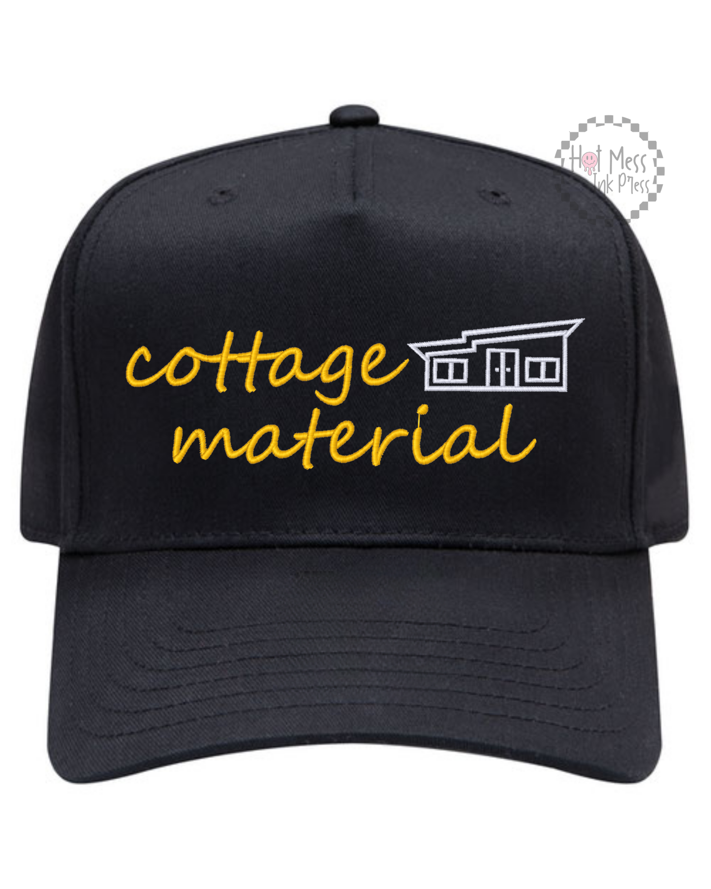Cottage Material HR Inspired Hat | Embroidered Hat | Two Toned Canvas Hat