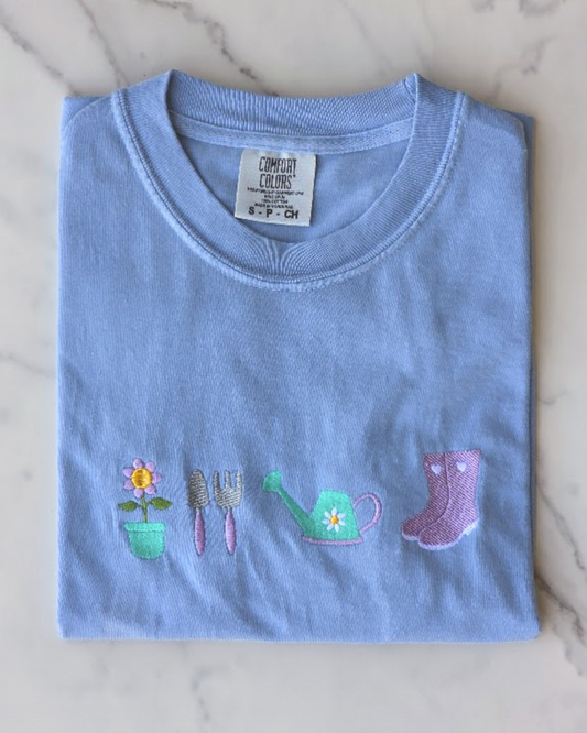 Garden T-Shirt | Embroidered Comfort Colors Tee