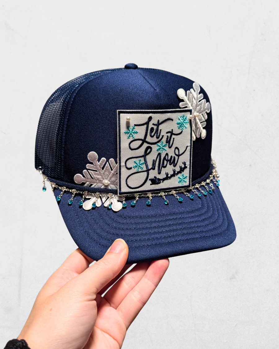 Let It Snow Trucker Hat - *CUSTOM HAT BAR* (RTS)