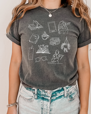 The Book Lover Doodle - Comfort Colors Tee