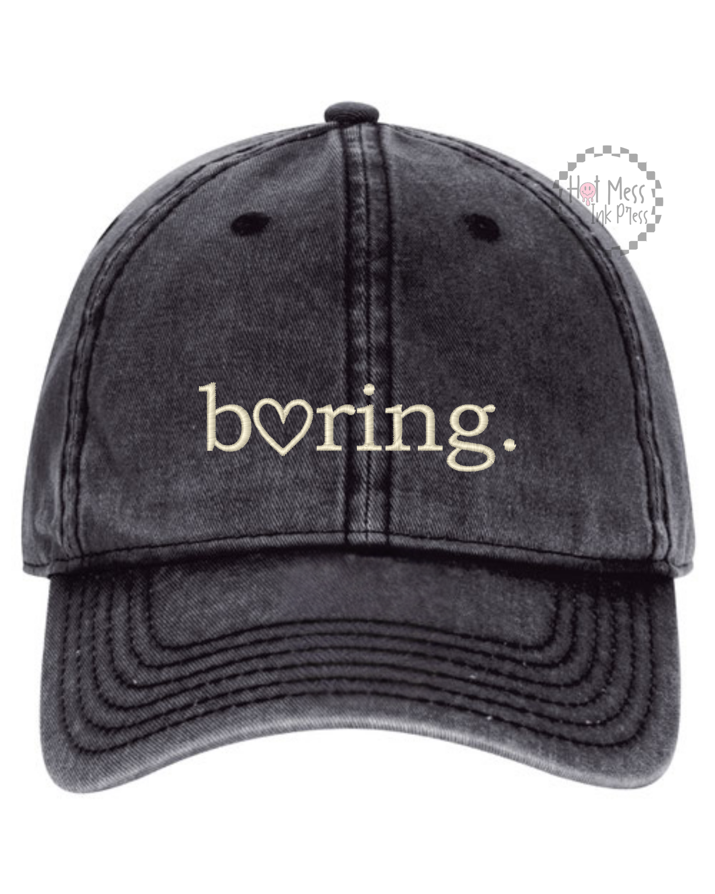 Boring HR Inspired Hat | Bookish Embroidered Hat | Unstructured Dad Hat