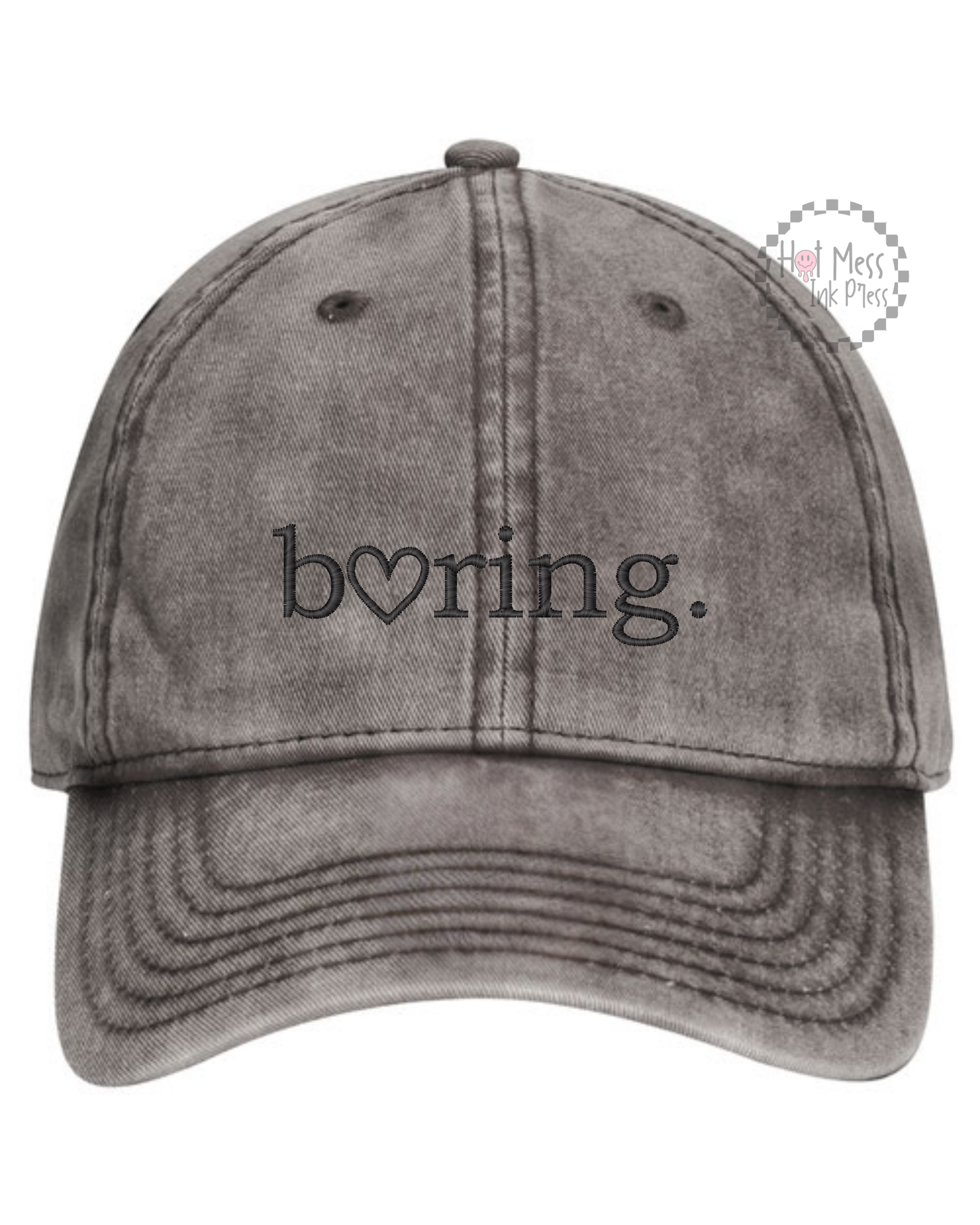 Boring HR Inspired Hat | Bookish Embroidered Hat | Unstructured Dad Hat