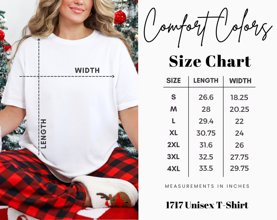 Bookish Christmas Comfort Colors Tee (RTS)