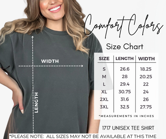 Floral Stamps Comfort Colors Tee (RTS)