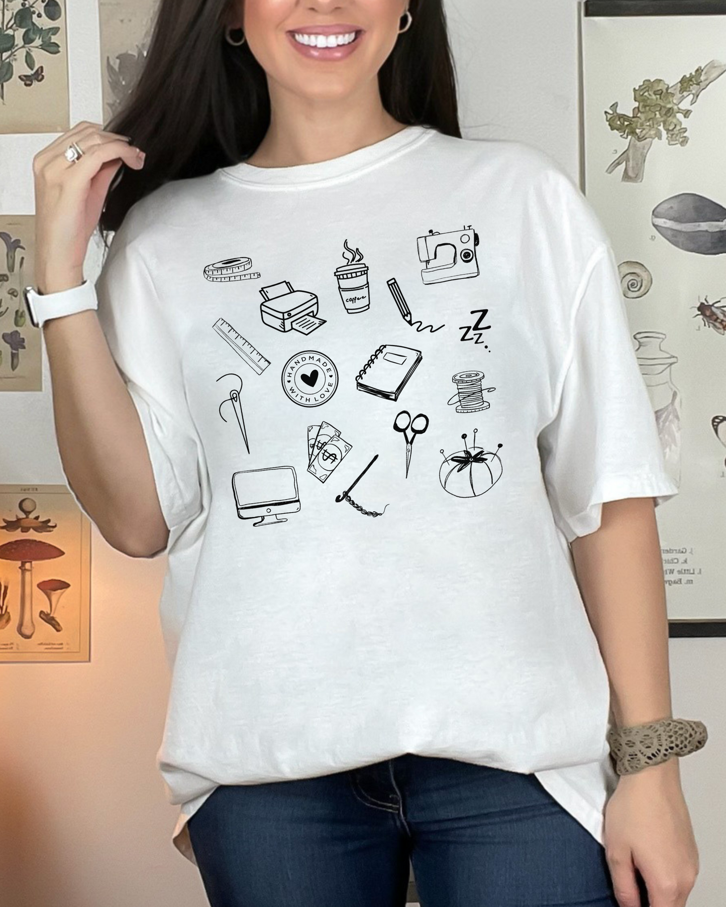 The Crafter / Maker Doodle - Comfort Colors Tee