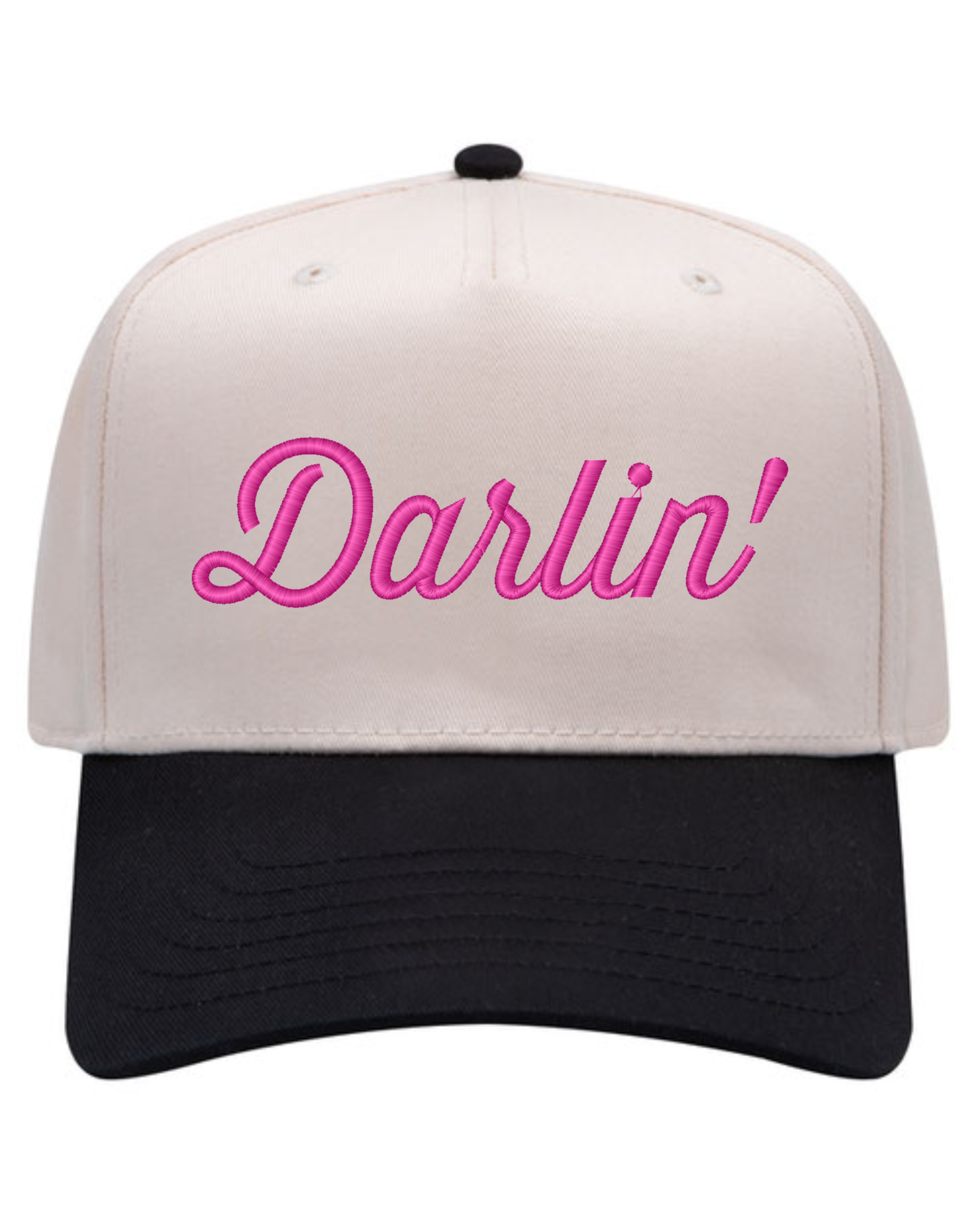 Darlin' Hat | Embroidered Hat | Two Toned Canvas Hat