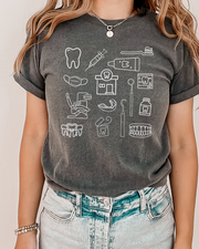 The Hygienist / Dentist Doodle - Comfort Colors Tee