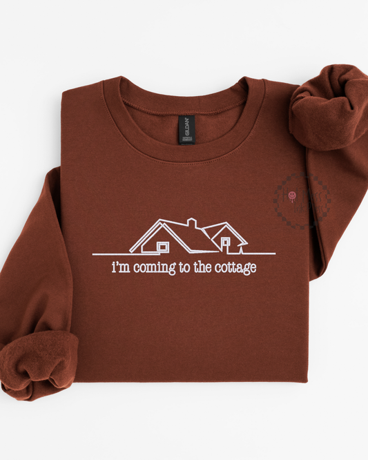I'm Coming to the Cottage Sweatshirt | Bookish HR Inspired Embroidered Sweatshirt