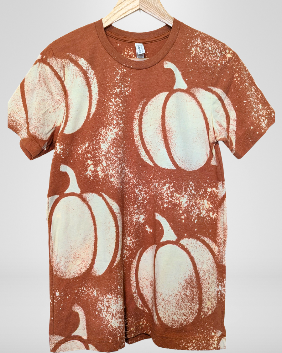 Pumpkin Splatter Reverse Dyed Tee (RTS)