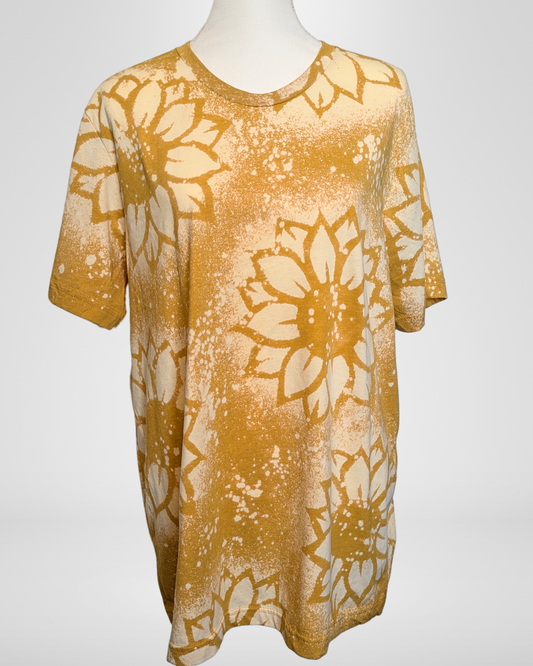 Sunflower T-Shirt | Hand Bleached Tee (RTS)