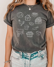 The Homesteader / Chicken Mama Doodle - Comfort Colors Tee