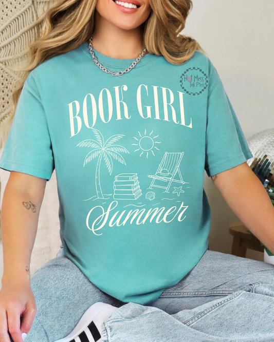 Book Girl Summer Shirt | Comfort Colors Bookish Tee