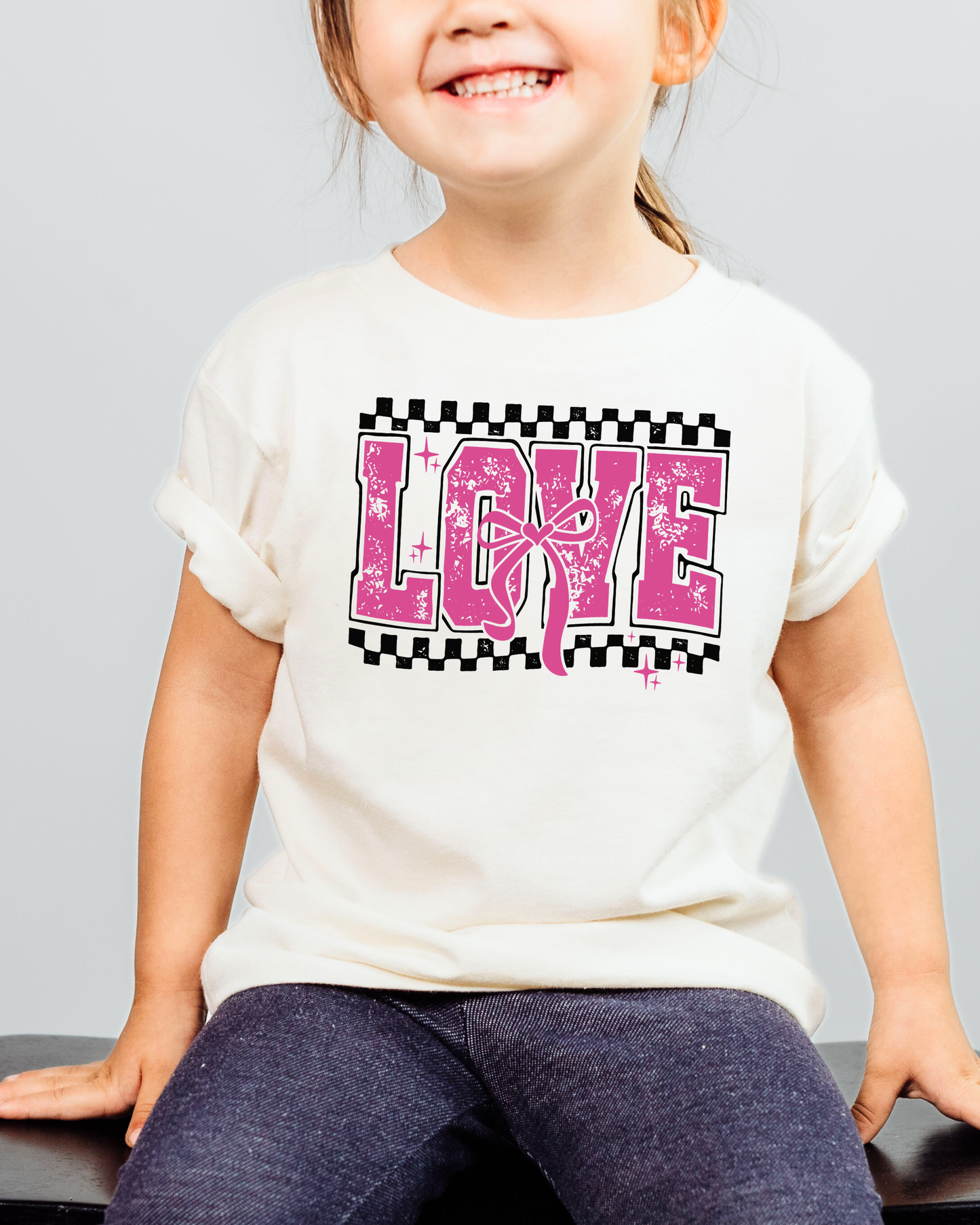 Kids Valentine's Pink Love T-Shirt (Unisex) - Toddler & Youth