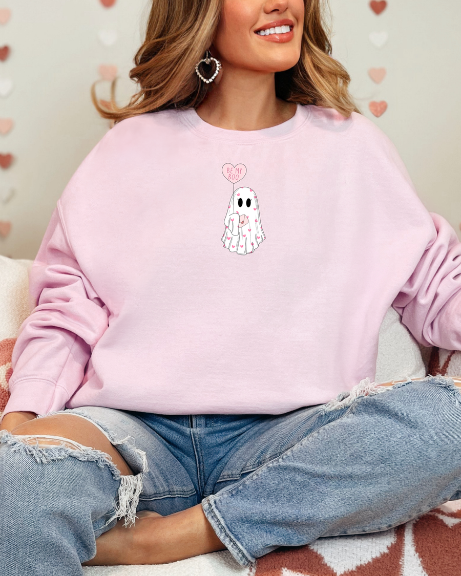 Cute Valentine's Ghostie Crewneck Sweatshirt (2024 Design)