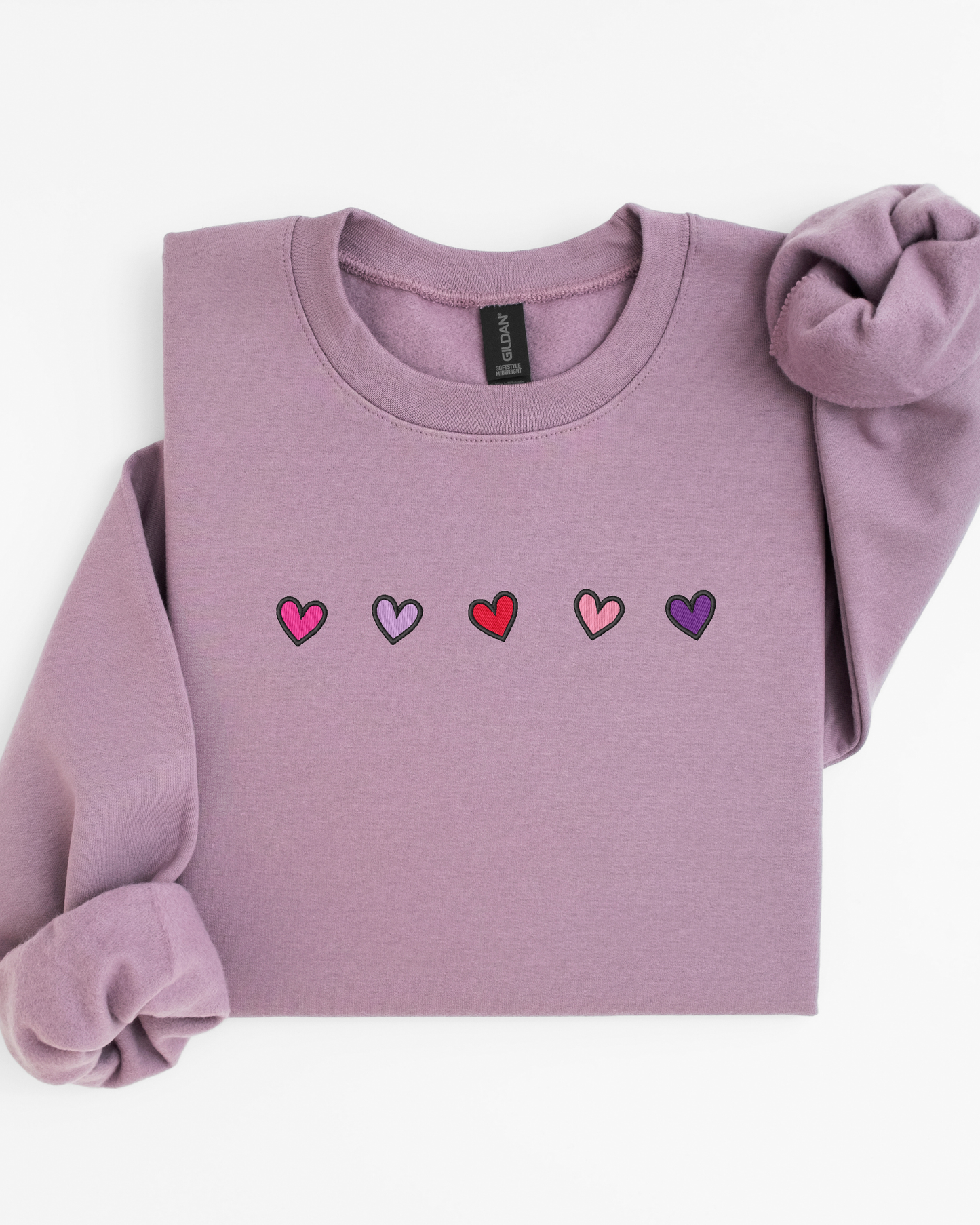 Cutie Mini Hearts Crewneck Sweatshirt | Valentine's Embroidered Sweatshirt
