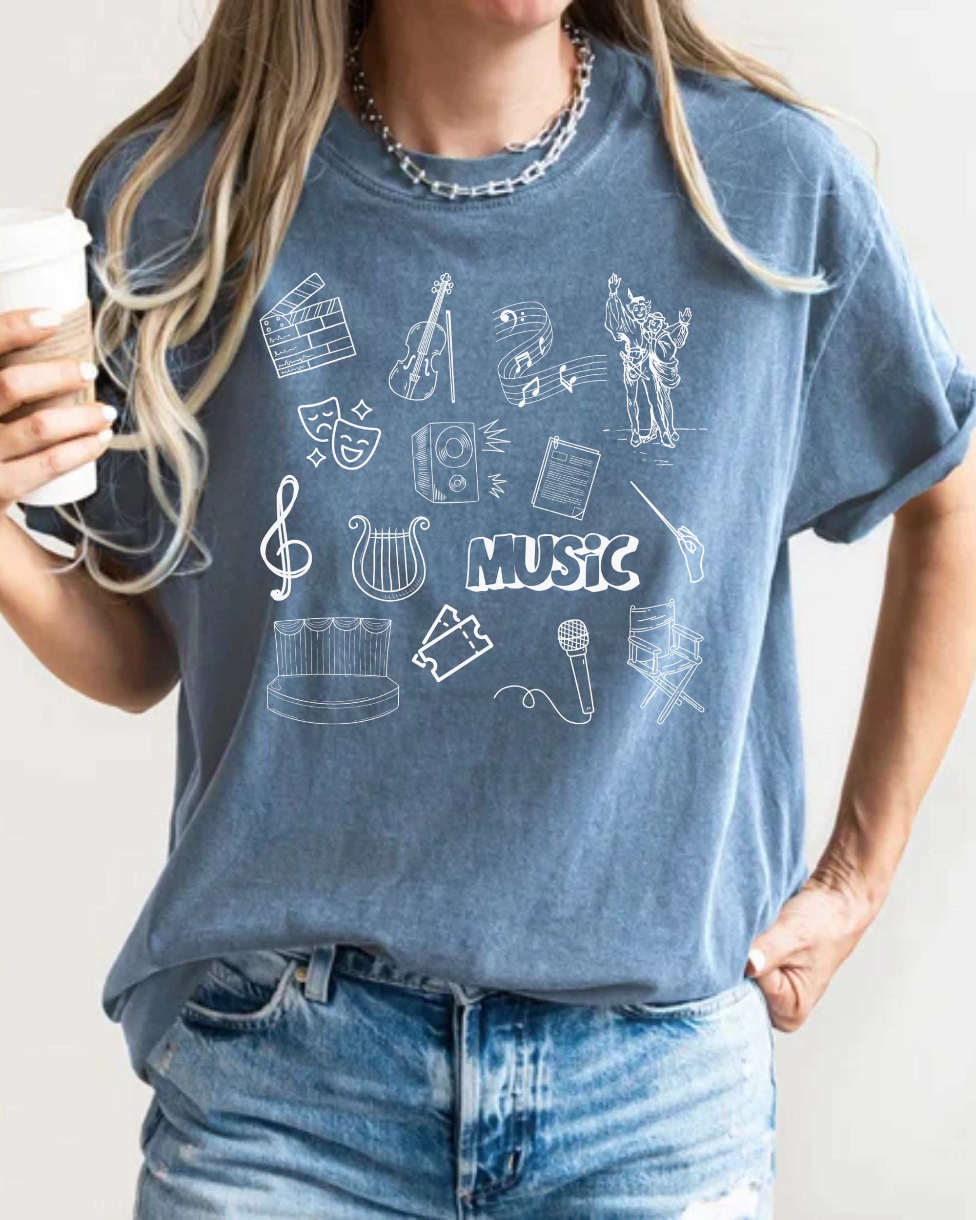 The Musical Theater Doodle - Comfort Colors Tee