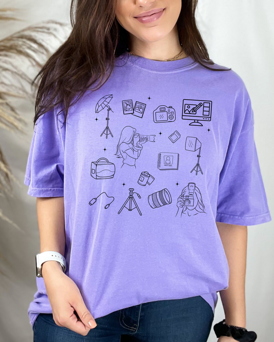 The Photographer Doodle - Comfort Colors Tee
