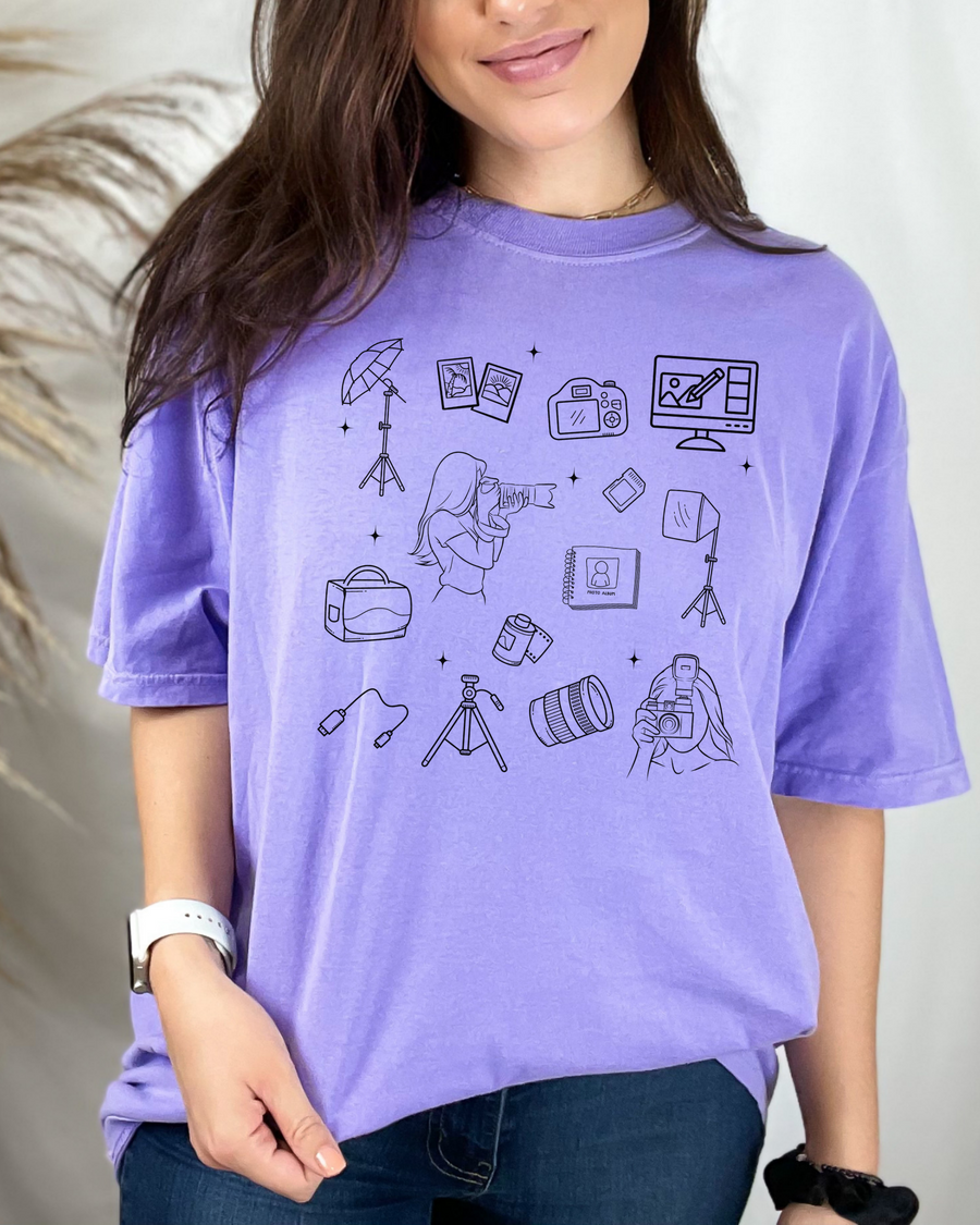 The Photographer Doodle - Comfort Colors Tee