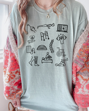 The Physical Therapy Doodle - Comfort Colors Tee