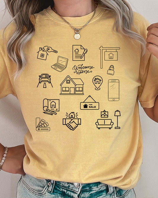 The Realtor Doodle - Comfort Colors Tee