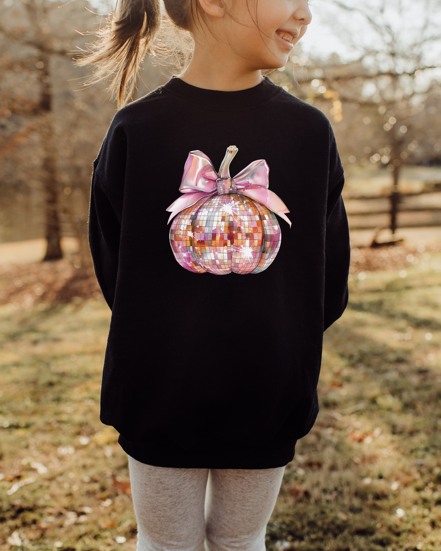 ADULT & KIDS Disco Pumpkin Crewneck Sweatshirt (RTS)