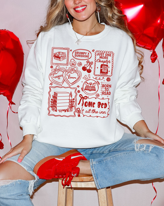 Bookish Tropes Crewneck Sweatshirt | Valentine's Sweatshirt