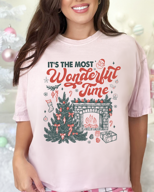 Most Wonderful Time Christmas Shirt | Comfort Colors Tee