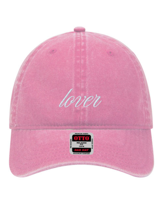 Lover Script Hat | Valentine's Embroidered Hat | Unstructured Dad Hat